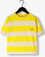 Gele CARLIJNQ T-shirt STRIPES YELLOW - T-SHIRT OVERSIZED - medium