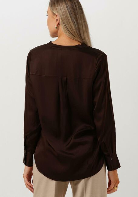 SELECTED FEMME Blouse SLFMARIBELL LS SATIN TOP B en marron - large