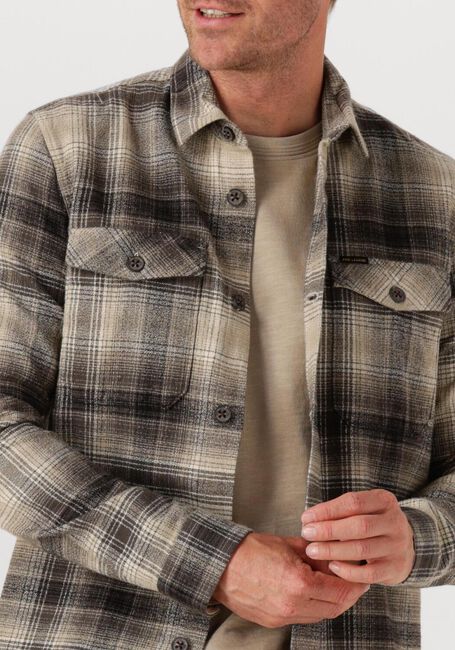 Grijze PME LEGEND Overshirt BRUSHED GRINDLE CHECK OVERSHIRT 2 - large