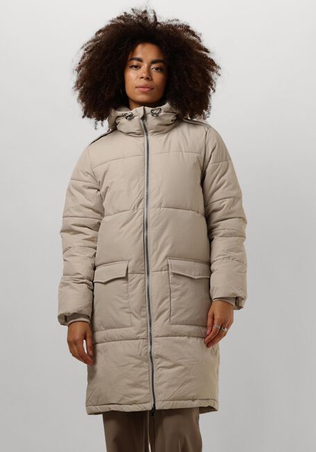 OBJECT Veste matelassé OBJZHANNA L/S LONG JACKET NOOS en beige - large