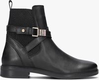 Zwarte TOMMY HILFIGER Chelsea boots BUCKLED LEATHER ANKLE BOOTS - medium