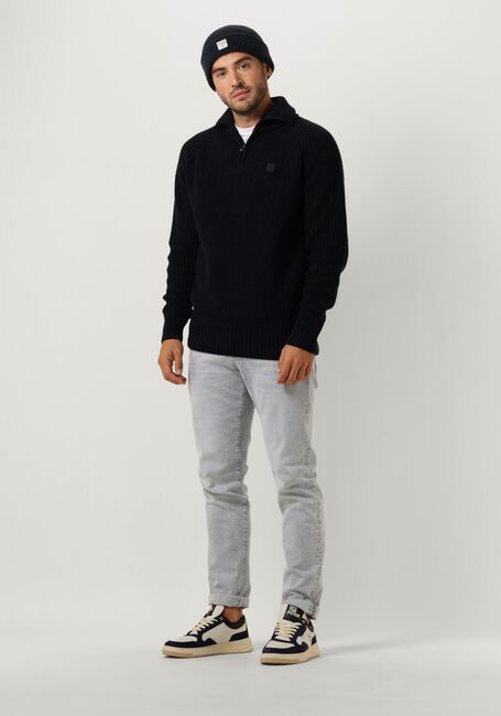 Donkerblauwe BUTCHER OF BLUE Trui OVERLAND HALF ZIP - large