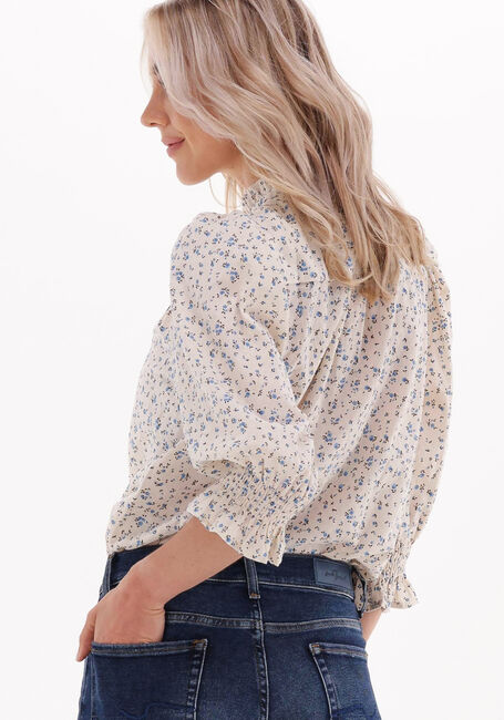 Lichtblauwe CO'COUTURE  PETRA FLOWER S/S SHIRT - large