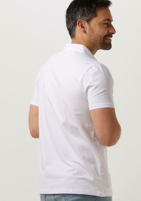 Witte PUREWHITE Polo POLO WITH BUTTON PLACKET AND SMALL PRINT ON CHEST - large