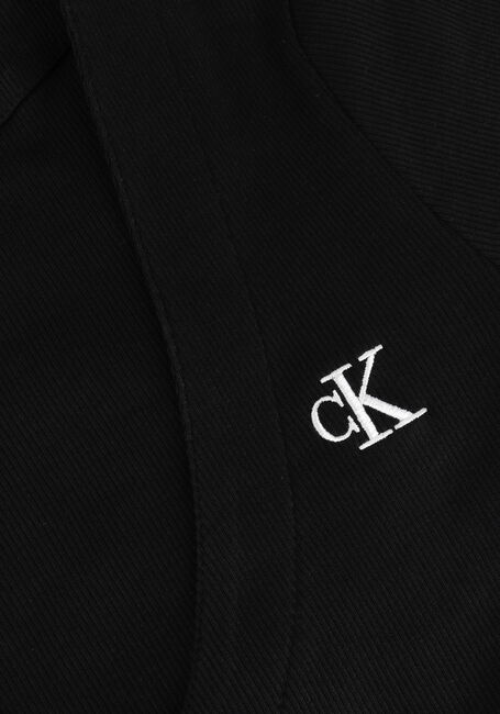 CALVIN KLEIN Robe midi CK BUTTON THROUGH RIB LONG DRESS en noir - large