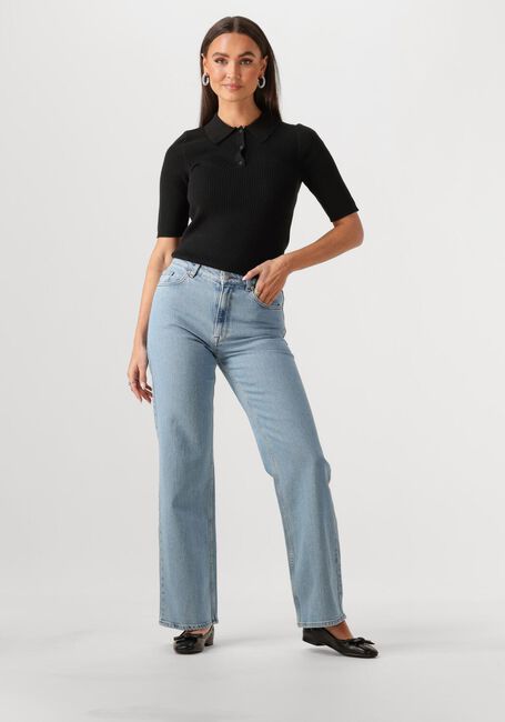 Lichtblauwe SELECTED FEMME Wide jeans SLFALICE-N HW WIDE LON - large