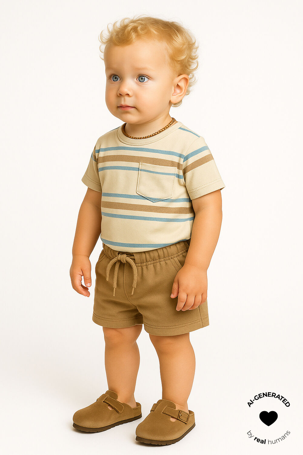 THE NEW T-shirt TNSTTHEODOR en beige - large