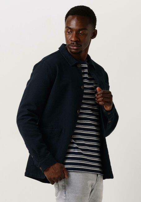 ANERKJENDT Surchemise AKOSCAR STRUCTURE OVERSHIRT Bleu foncé - large