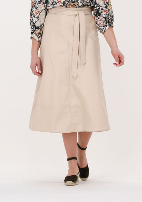 SUMMUM Jupe midi SKIRT A-LINE FAUX LEATHER en beige - large