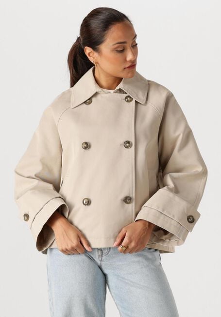 Beige WITHBLACK Jack WBLJIMBERLY SHORT TRENCH COAT - large