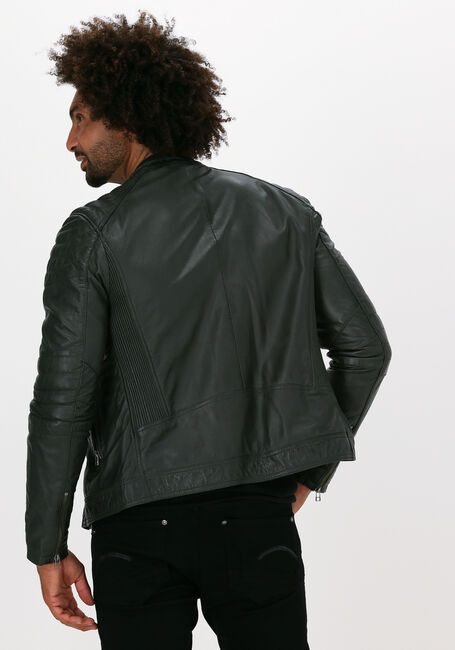 GOOSECRAFT Veste en cuir JACKET 965 en vert - large