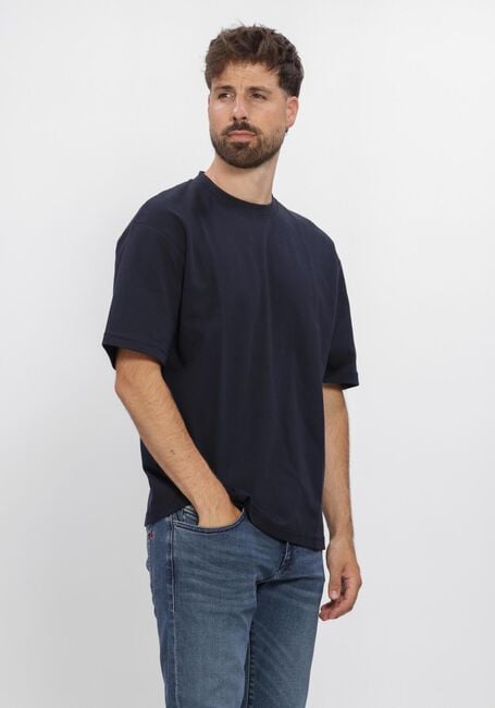 Donkerblauwe SELECTED MEN T-shirt SLHLOOSEOSCAR SS O-NECK TEE NOOS - large