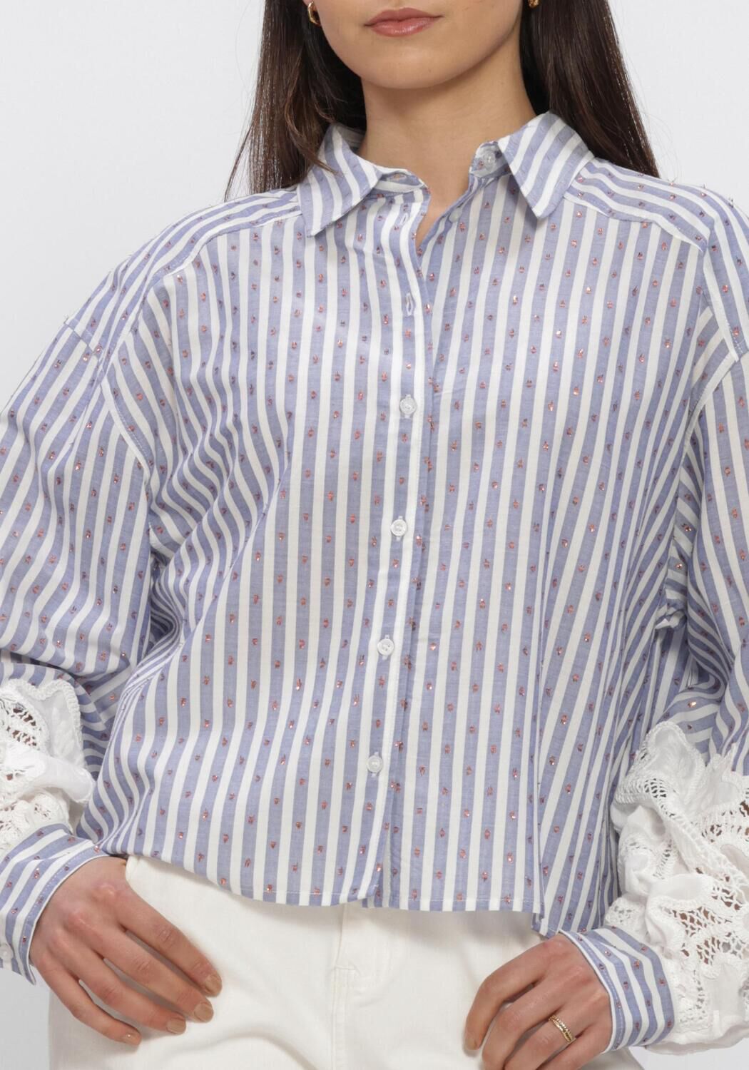 BEAUMONT AMAL BLOUSE Blouses en bleu - large