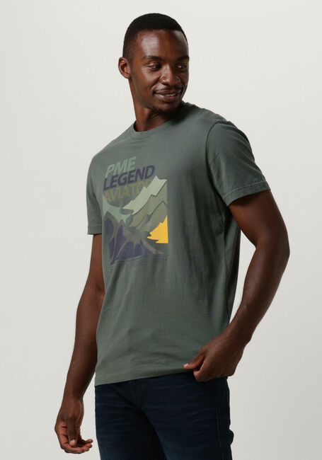 PME LEGEND T-shirt SHORT SLEEVE R-NECK SINGLE JERSEY en vert - large