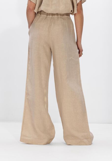 Beige BY-BAR Wijde broek BENJI LINNEN PANTS - large
