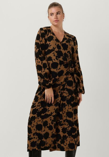 MODSTRÖM Robe midi ALLISON PRINT DRESS en marron - large