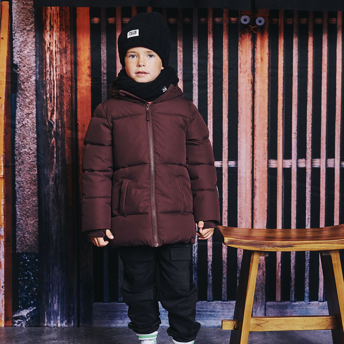 Z8 Veste matelass&eacute; DAVION en marron - large