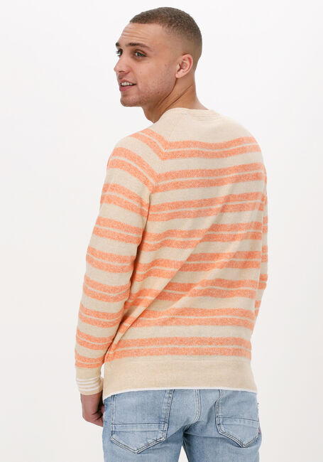 Oranje SCOTCH & SODA Trui STRUCTURED KNIT LINEN-BLEND CREWNECK PULLOVER - large