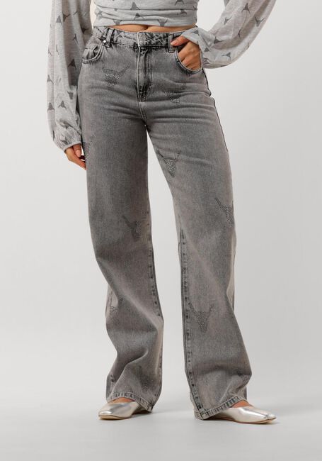 ALIX THE LABEL Wide jeans LADIES WOVEN STRASS BULL PANTS en gris - large