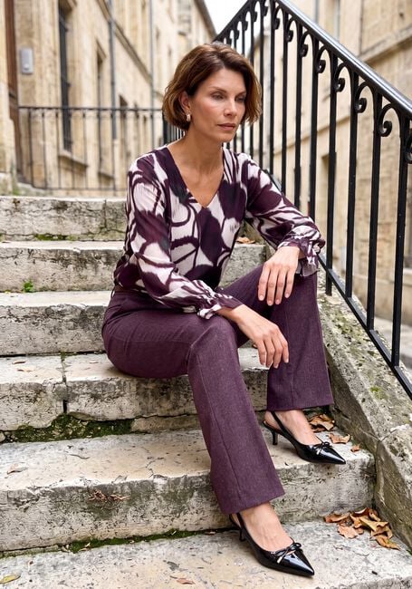 STUDIO ANNELOES Paula flower top Blouses en violet - large