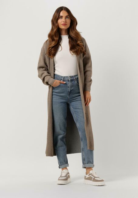 OBJECT Gilet MALENA L/S KNIT LONG CARDIGAN en marron - large