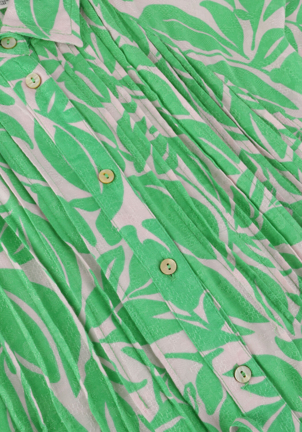 Groene Y.A.S. Midi jurk YASLEFIRA 2/4 LONG SHIRT DRESS S. - large