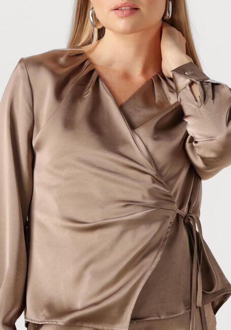 NEO NOIR CAPRINA HEAVY SATEEN BLOUSE Blouses en taupe - large