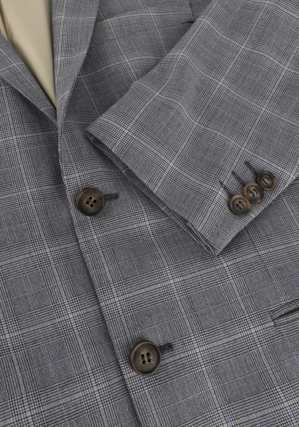 SELECTED MEN SLHSLIM-LIAM GREY/BLUE CHECK BLZ FLEX B - large