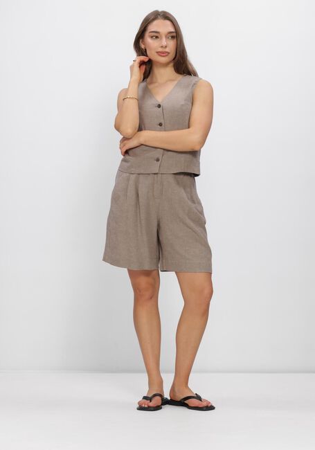 Lichtgrijze MSCH COPENHAGEN Broeken/jumpsuits MSCHVIANA GINIA HW SHORTS - large