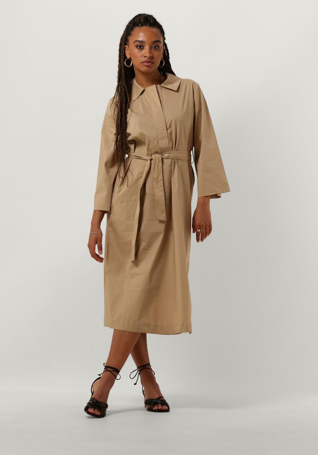 Cognac kleurige jurk sale