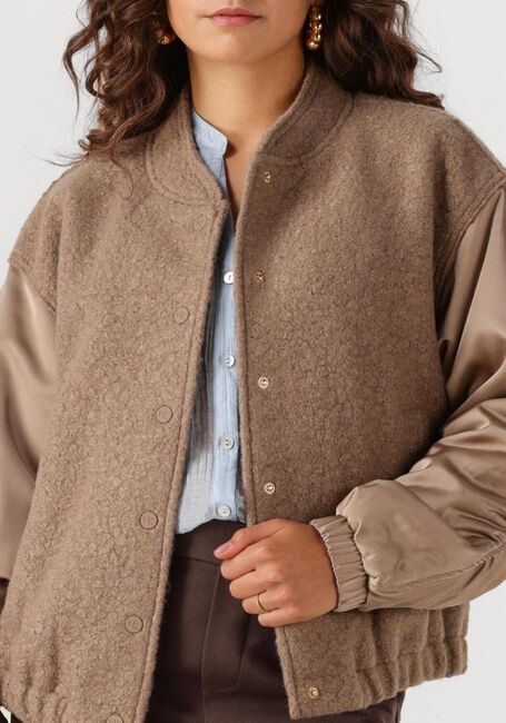 NUKUS Jack BALTIMORE JACKET SATIN en taupe - large