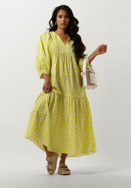 Groene NOTRE-V Maxi jurk NV-DENTE MIDI DRESS - large