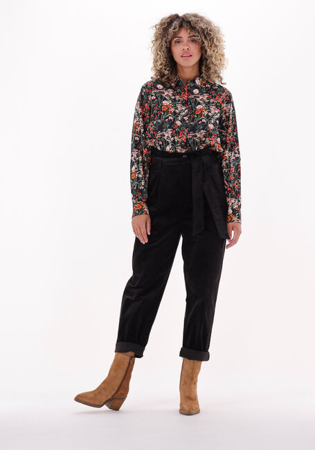 SCOTCH & SODA Pantalon DAISY - HIGH RISE STRAIGHT LEG PAPERBAG TROUSERS en noir - large