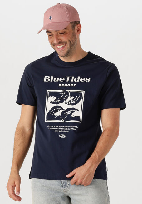 Donkerblauwe SHIWI T-shirt MEN LIAM REGULAR T-SHIRT BLUE TIDES - large
