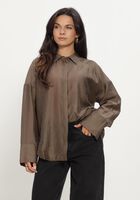 Taupe ROUGE EDIT  ROUALININA MAE L/S OVERSIZED SHIRT