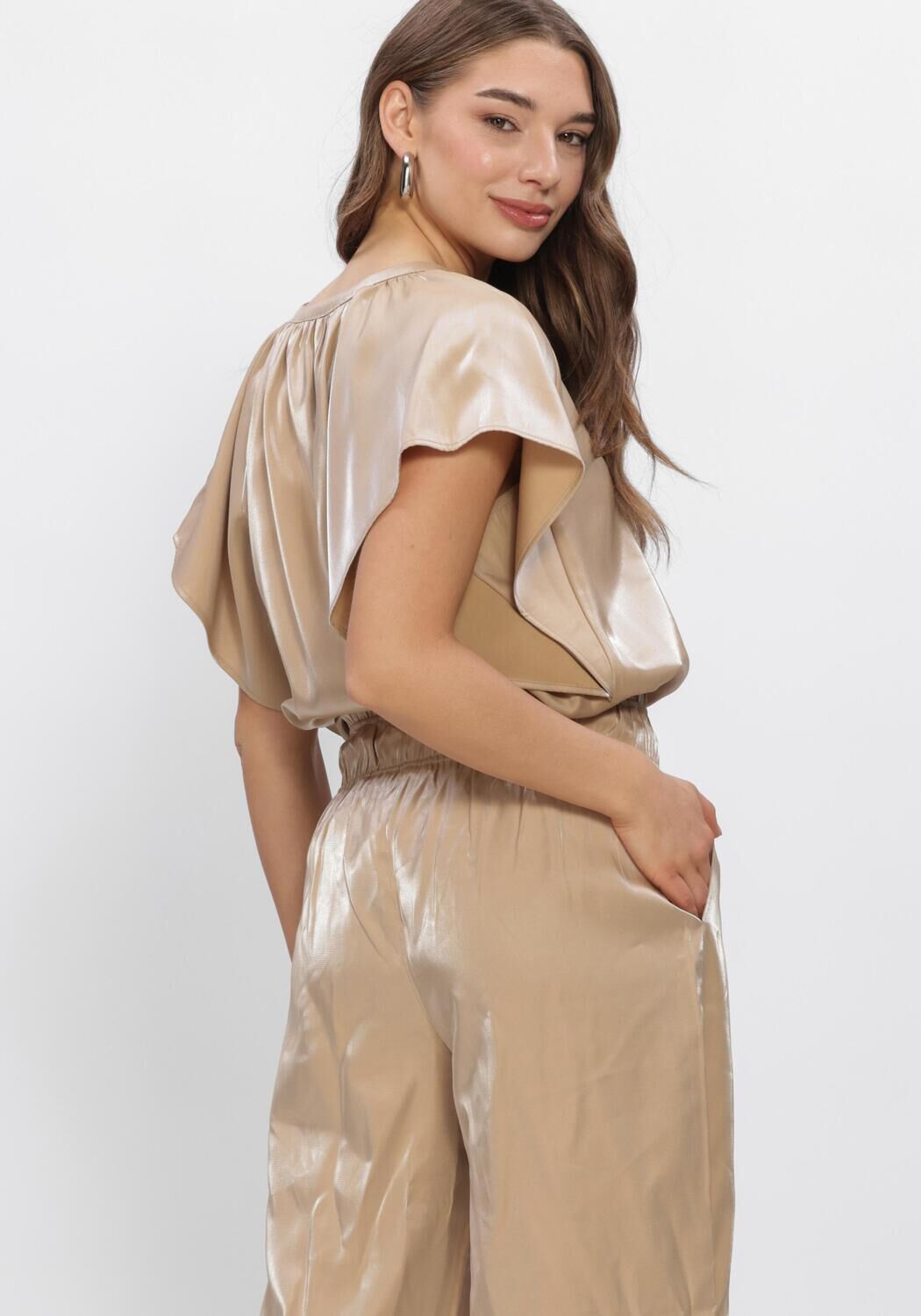 NUKUS Haut TAYLOR TOP SHINY Sable - large