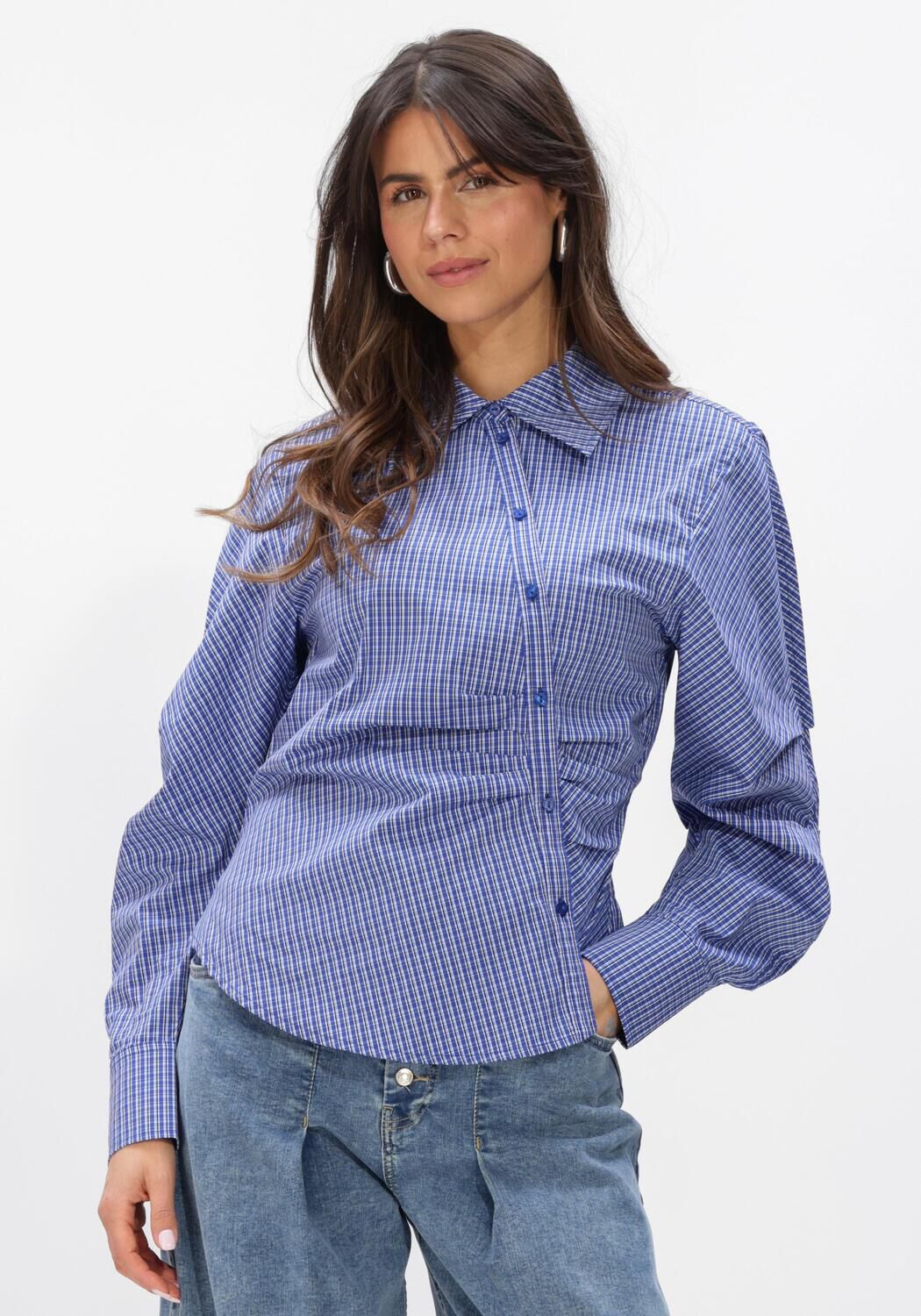 CO'COUTURE Haut ANIZA ASYM SHIRT en bleu - large