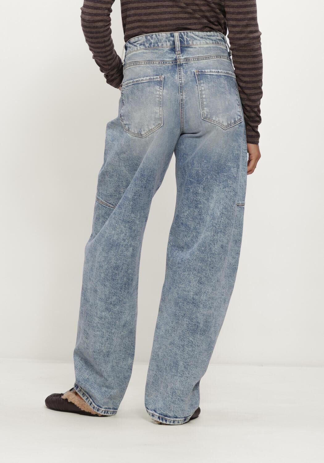 Blauwe CAMBIO Jeans BAGGY TWISTED STUDIO87-UNIKAT/UNIQUE - large