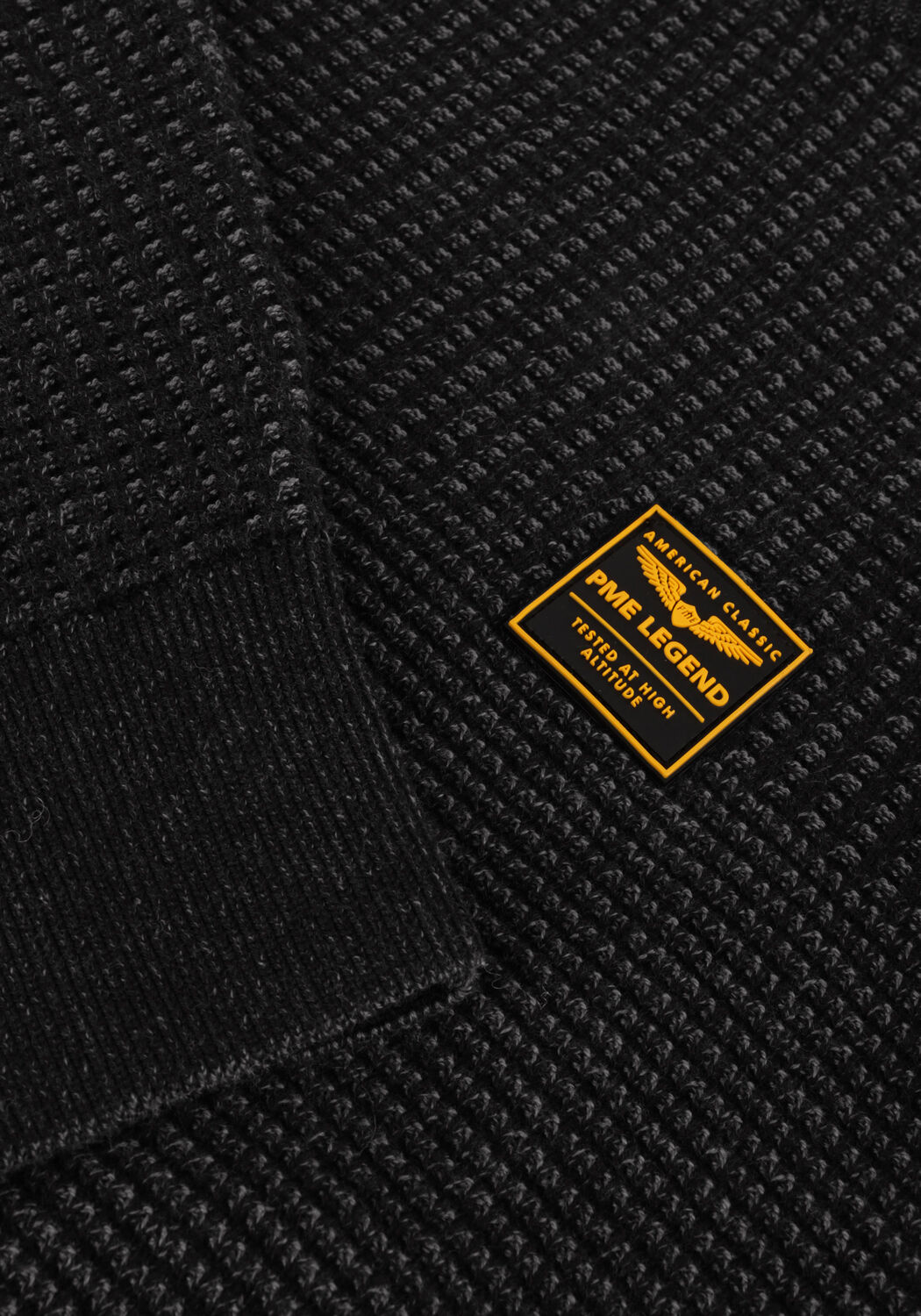 PME LEGEND Pull CREWNECK COTTON PLATED Gris fonc&eacute; - large
