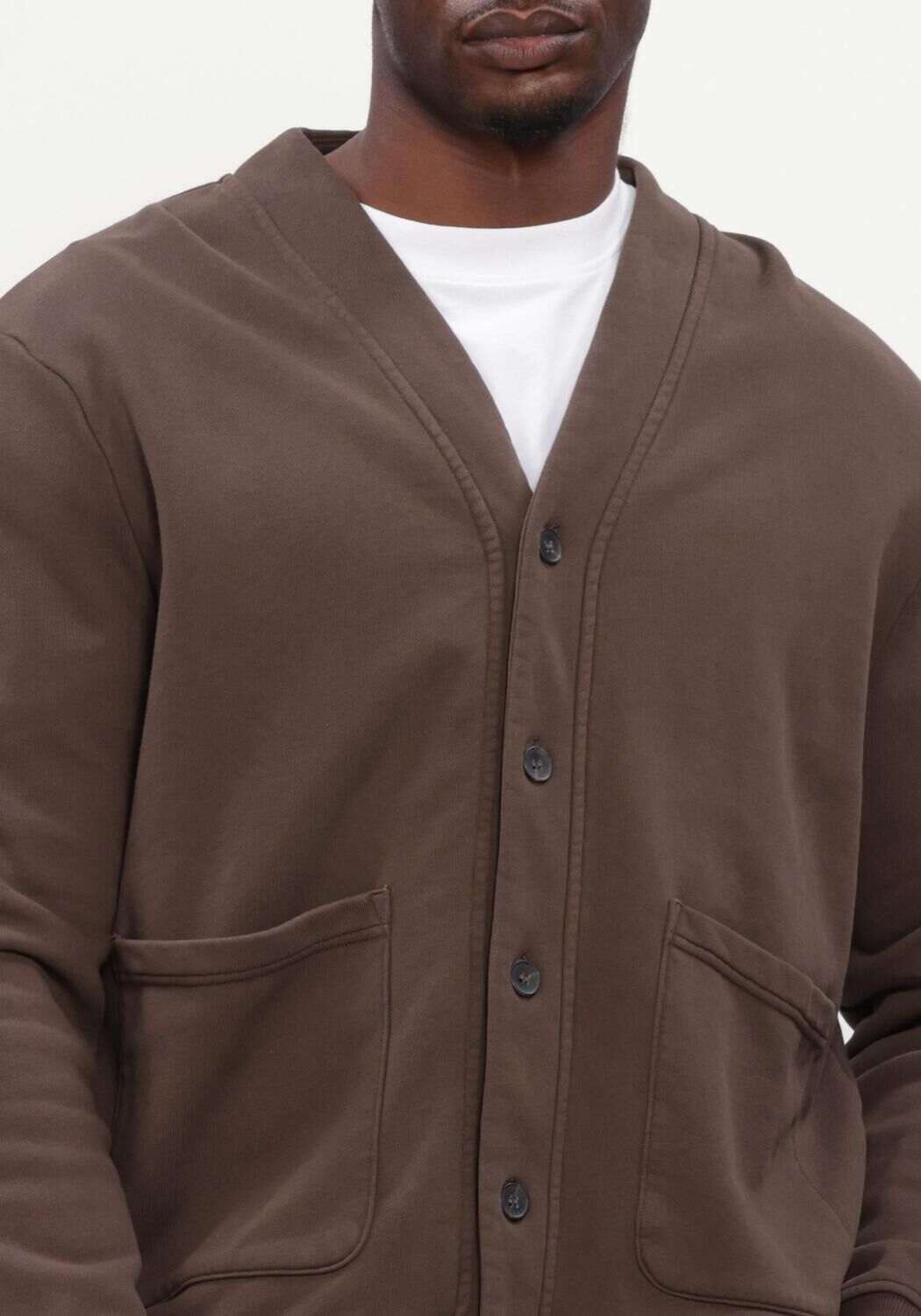ANERKJENDT Gilet AKSINUS V SWEAT CARDIGAN en marron - large