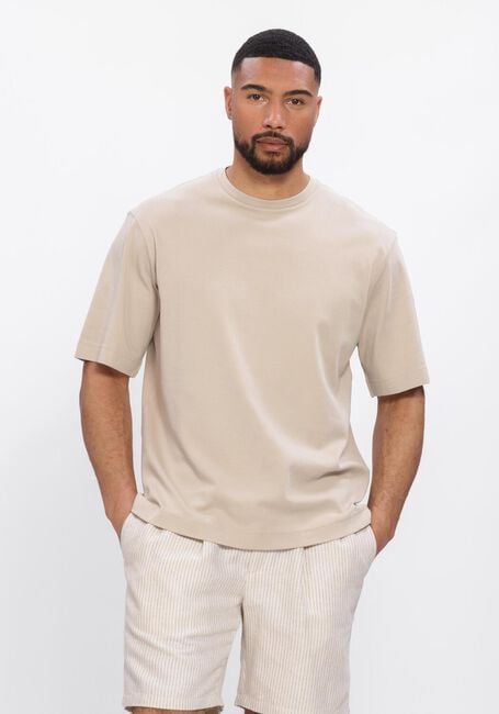 Beige PROFUOMO T-shirt T-SHIRT CREW NECK HEAVY COTTON - large