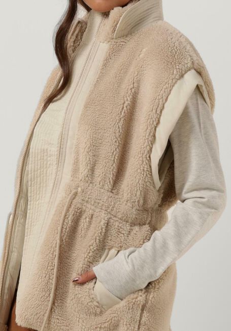 10DAYS Gilet REVERSIBLE WAISTED TEDDY VEST en beige - large