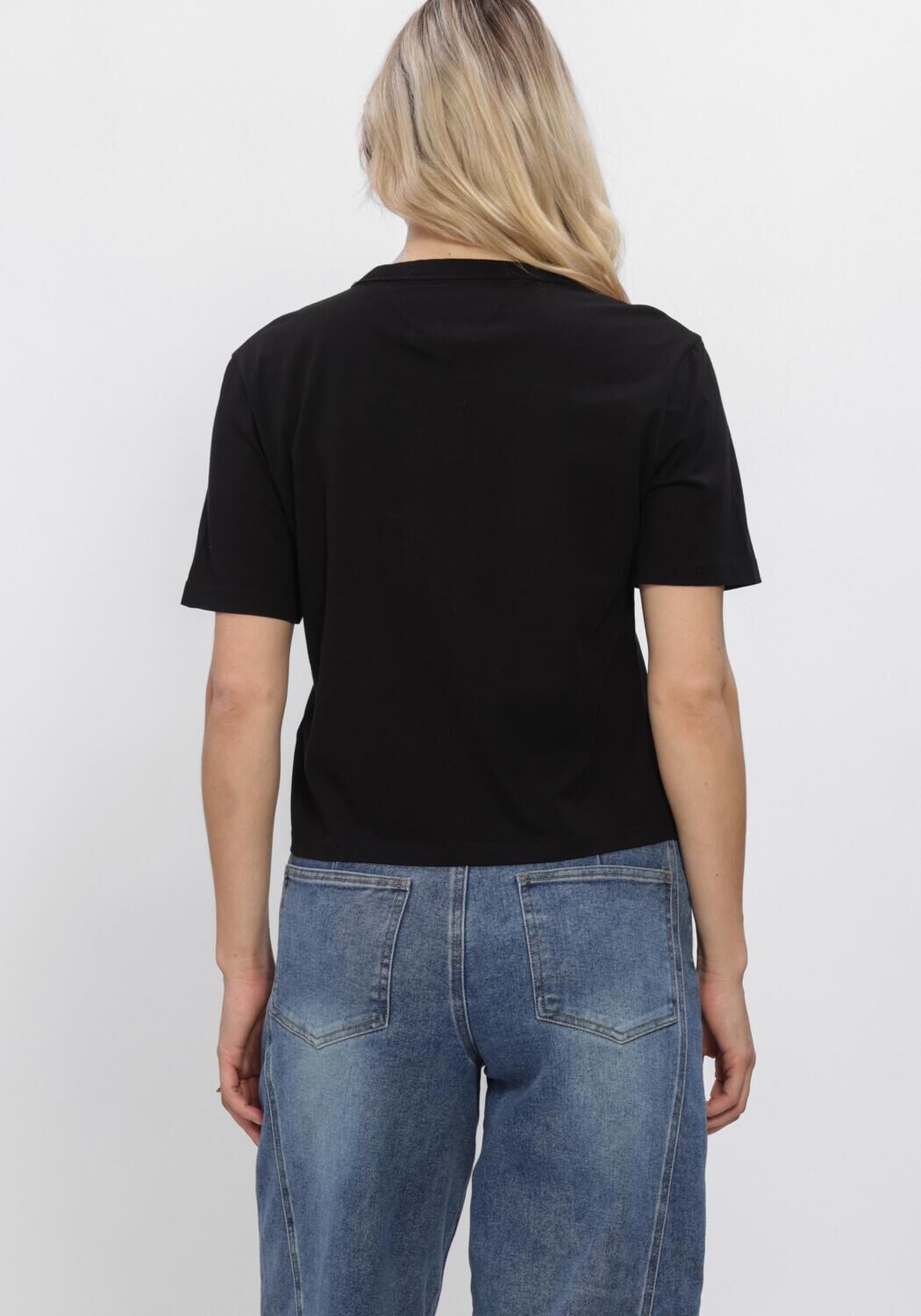 Zwarte TOMMY JEANS T-shirt TJW BXY BADGE TEE EXT - large