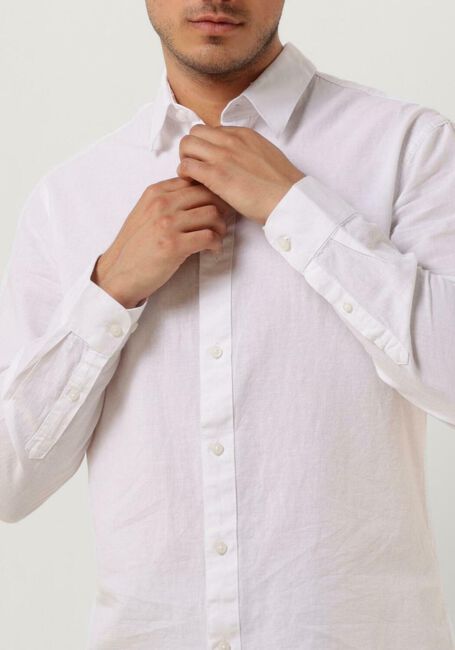 SELECTED HOMME Chemise classique SLHSLIMNEW-LINEN SHIRTS LS CLASSIC W en blanc - large