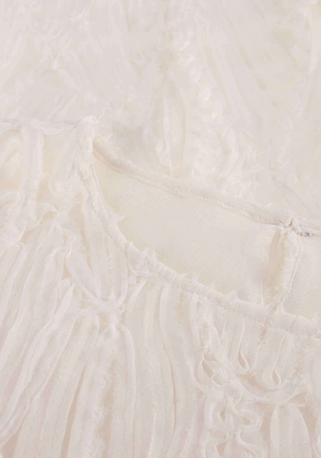 Gebroken wit OBJECT Top OBJLUCIE L/S RE O-NECK TOP - large