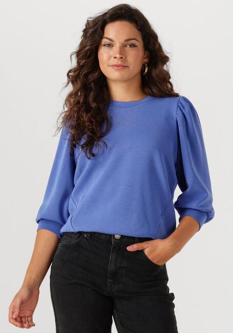 Blauwe SELECTED FEMME T-shirt SLFTENNY 3/4 SWEAT TOP - large