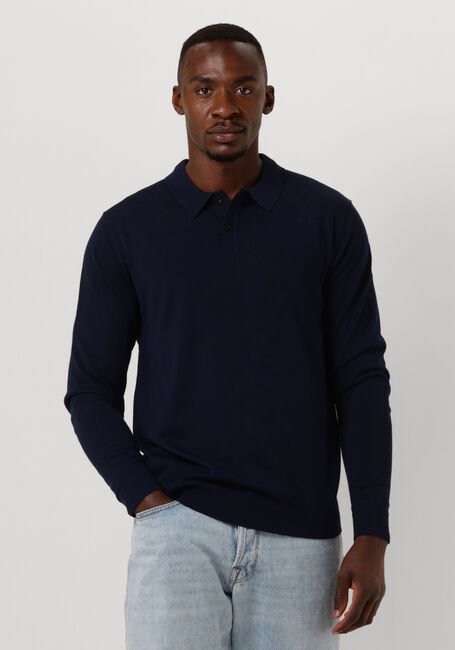 SELECTED HOMME Polo SLHTOWN MERINO COOLMAX KNIT POLO NOOS Bleu foncé - large