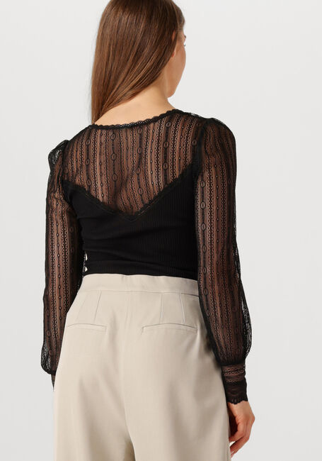 Zwarte ROSEMUNDE Top BEATHA LS REGULAR V-NECK - large
