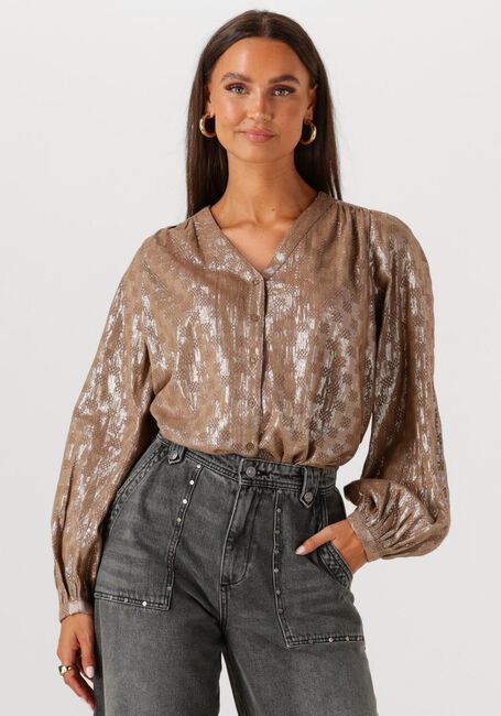 Taupe CIRCLE OF TRUST  CARDI BLOUSE - large
