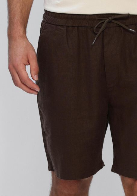 Bruine LES DEUX Korte broek OTTO LINEN SHORTS - large